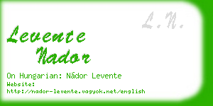 levente nador business card