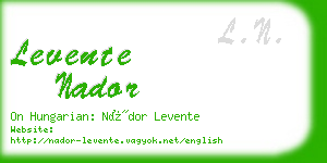 levente nador business card